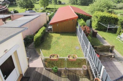 Richtig zuhause: Gepflegte Doppelhaushälfte mit Garage und Garten mit Naturblick in Franzburg