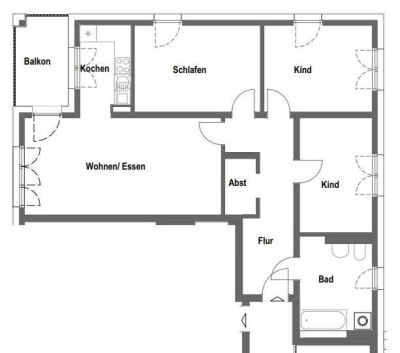 4 Zimmer Herzobase - Wohnberechtigungsschein EK-Stufe 2 unabdingbar!