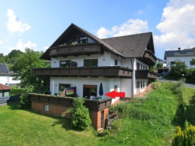 Wohnen im Grünen- 2 Zimmerwohnung mit großzügiger Terrasse in Dammbach!