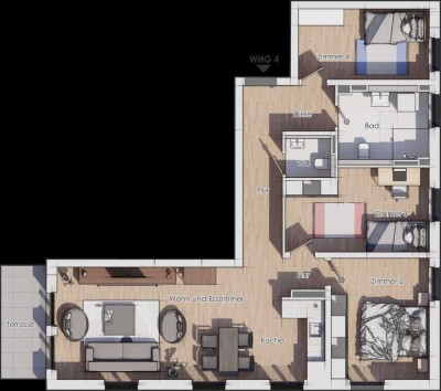 Begehrenswerte Neubau 4-Zimmerwohnung in ruhiger Lage