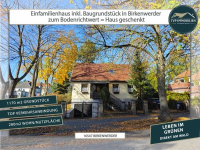 � Einfamilienhaus inkl. extra Baugrundstück in Birkenwerder zum Bodenrichtwert = Haus geschenkt