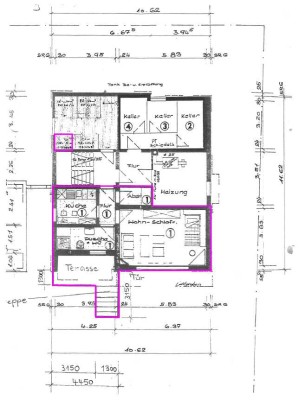 Helle 1-Zimmer-Souterrain-Wohnung mit EBK in Igersheim