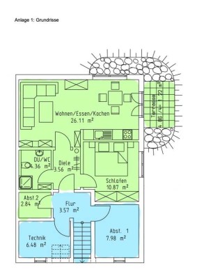 Neuwertige Souterrain-Wohnung mit zwei Zimmern in Appenweier-Urloffen