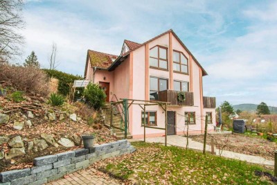 Charmante 3.Zi. Terrassenwohnung mit 400m² Garten, herrlichem  Ausblick, Garage und Außenstellplatz