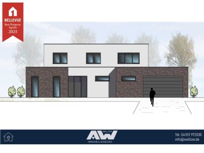 Exklusives Architektenhaus im Rohbau - Wohnen am Promenadentief in Wiesmoor!
