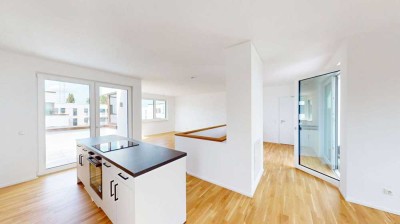 Erstbezug: Hochwertige Maisonettewohnung mit 5 Zimmern, Balkon & Fußbodenheizung (M2 WE 72)