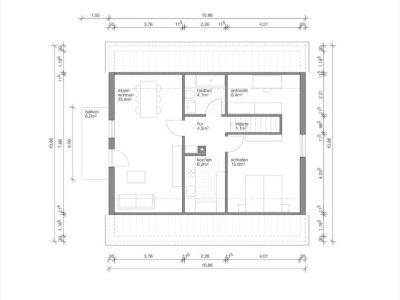 Sanierte 3-Zimmer-Wohnung mit Balkon und Einbauküche in Althengstett