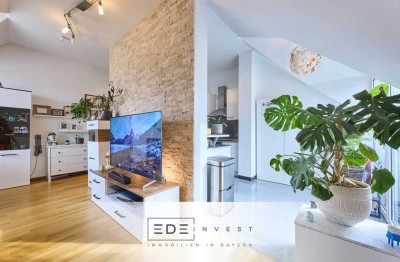Lichtdurchflutete, charmante Dachgeschosswohnung mit Südbalkon in bester Lage!
