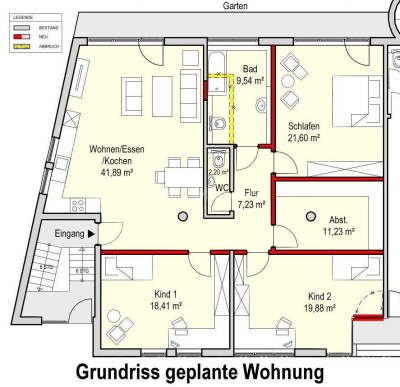 Innenstadtlage / Erstbezug nach Umbau käuferseits / plus 2 TG-Stellplätze