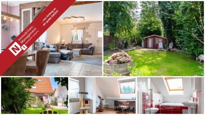 Youngtimer - Doppelhaushälfte mit Einliegerwohnung, Garage und großem Garten