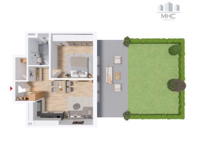 Perfekte 2,5 Zimmer Erdgeschosswohnung in Schwäbisch Gmünd zu verkaufen.