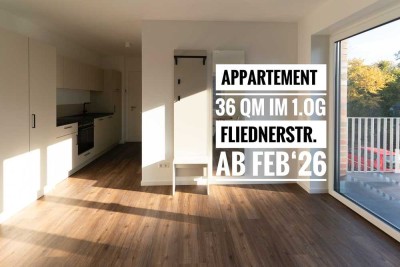 Möbliertes 1-Zimmer-App. im 1. OG mit Süd-Balkon und Tiefgaragenplatz nahe UKM