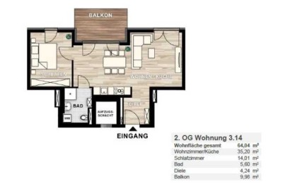 Schöne und neuwertige 2-Zimmer-Wohnung mit Balkon in Eschwege