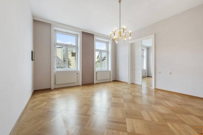 In Bestlage nahe Karmelitermarkt: Zentral begehbare Maisonette-Altbauwohnung in sehr gepflegtem Zustand und freiem Blick