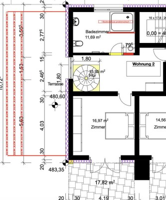 Moderne 2-Zimmer-Maisonettewohnung mit gehobener Ausstattung, zwei Terrassen und Einbauküche in Ober