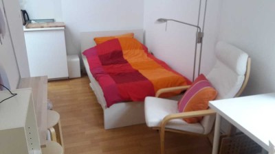 Kleines, gemütliches, möbliertes Zimmer in HD-Wieblingen mit eigener Dachterrasse mit idyllischem Ne