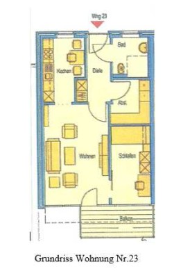 Barrierefreie Seniorenwohnung für eine Person (ab 60 J.) in der Seniorenwohnanlage (Weiherstr. 5)
