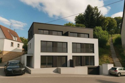 Traditionell geplant – Projektierte Doppelhaushälfte in Aichtal