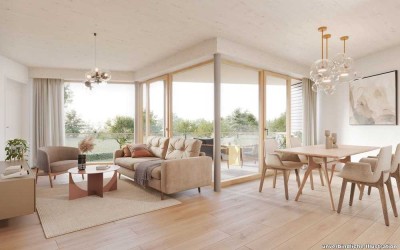 Naturnah und lichterfüllt Leben im Holzhaus