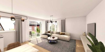 2-Zi-Neubau-Wohnung im 1. OG mit Arbeitsbereich und Balkon