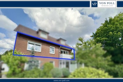 Schöne Obergeschosswohnung mit eigenem Gartenanteil und Balkon in Meppen