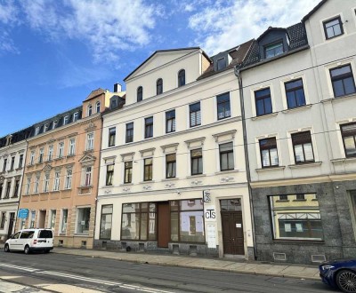Denkmalgeschütztes MFH mit vermietetem Gewerbe + 4 WE´s mit Balkonanlage in Zwickau!
