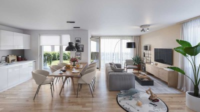 Moderne 4-Zimmer mit eigenem Garten, TG-Stellplatz, Keller und mehr
