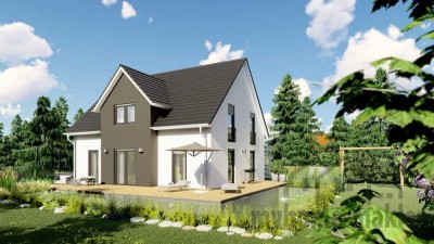 Ein neues Haus mit voller Fantasie, mit neuen Formen und Farben in Weigendorf