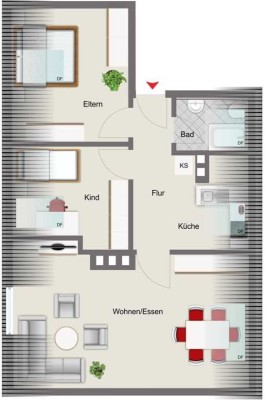 Exklusive 3-Raum-DG-Wohnung mit gehobener Innenausstattung in Ingolstadt