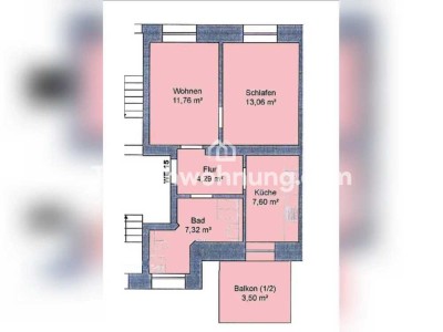 Tauschwohnung: Moderne Wohnung mit EBK und Balkon