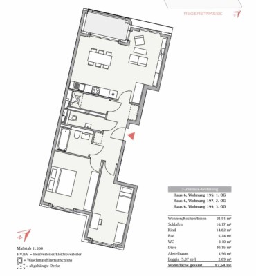 Exklusive, neuwertige 3-Raum-Wohnung mit luxuriöser Innenausstattung mit EBK in München Haidhausen