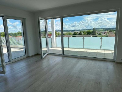 Attraktive 3-Zimmer-EG-Wohnung mit Aussicht.  Neubau mit Balkon und EBK in Rottenacker