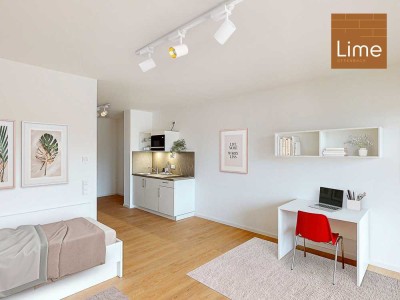 Möbliertes 1-Zimmer-Apartment mit Einbauküche und Balkon