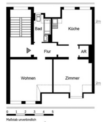 Helle Wohnung mit zwei Zimmern in Essen