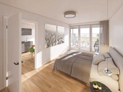 Wohnen wie im Urlaub: 2-Zimmer-Wohnung mit Rheinblick