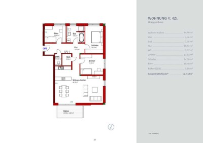 Moderne 4 Zi-Wohnung EH40 NH - Förderfähig