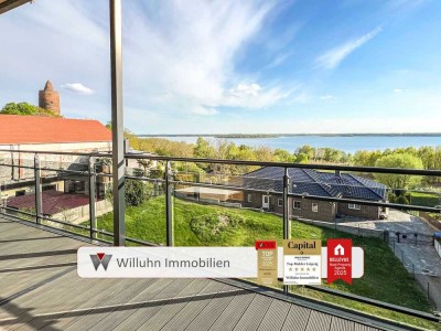 Exklusiv leben im Altwerk Pouch: Traumwohnung im Loftstil und direktem Seeblick