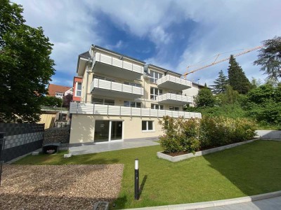Neubau mit Wärmepumpe: Helle 3-Zimmer-Wohnung am Röttererberg, KFW-55 Energie Standard
