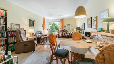 Gepflegte 2-Zimmer-Erdgeschosswohnung mit Stellplatz, Keller und schöner Terrasse