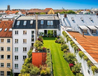 Rarität! Zentral gelegene Penthouse - Maisonettewohnung mit Dachterrasse im Herzen Münchens