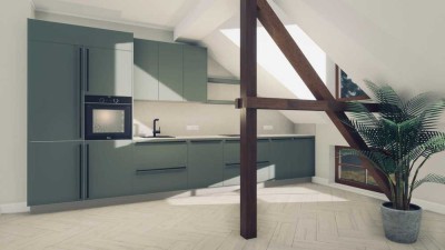 Helle Dachgeschosswohnung mit Balkon in Toplage (DG links)