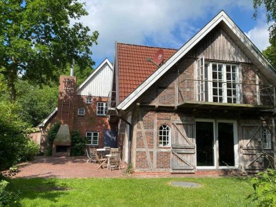 Mediterranes Flair ! 2.Häuser in einem mit großem Außenpool und Gästehaus/Bülkau Nordsee