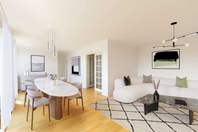 Lichtdurchflutete 3-Zimmer-Dachterrassen-Wohnung zur Renovierung