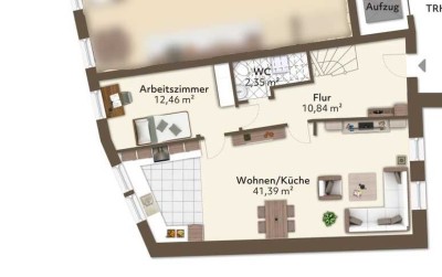 105 m² auf 2 Etagen - Tolle Wohnung im kernsanierten Altbau, WE 3, OG/DG