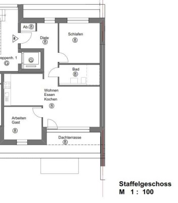 Attraktive 3-Zimmer-Penthouse-Wohnung mit Balkon in Rheine