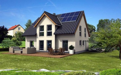 Modernes Landhaus mit Photovoltaik und Schornstein zwischen Jena und Eisenberg!