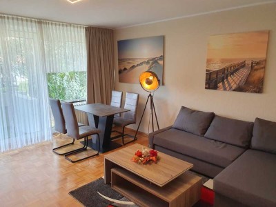 Miete auf Zeit ab 6 Monate 2Zimmer Wohnung möbeliert in Düsseldorf Lörick mit Tiefgaragenstellplatz