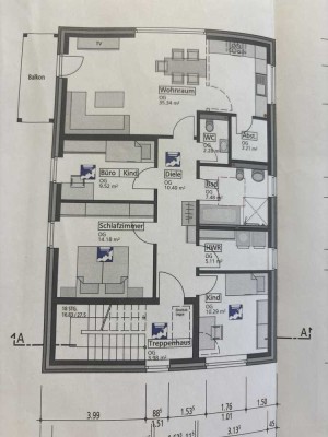 Stilvolle 3,5-Zimmer-Wohnung mit Balkon, Carport/ gehobene Austattung