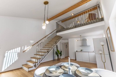 Quartett Strass, Top 2.11: 3,5-Zimmer Galeriewohnung, Wohlfühlen auf zwei Ebenen