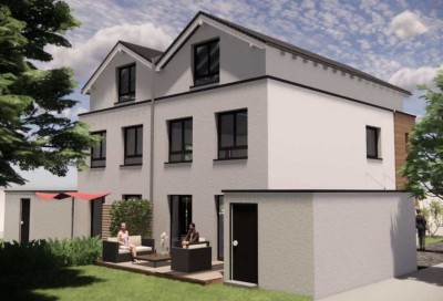 Neubau DHH mit Keller, A+, KfW 40, PV Anlage, Fußbodenheizung,  mit Grundstück zum Festpreis!